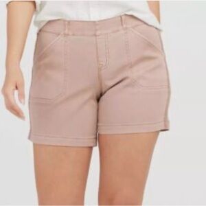 SPANX Mauve Stretch Twill Shorts size L
